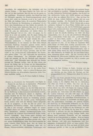 208-209 [Rezension] Wernle, Paul, Lessing und das Christentum