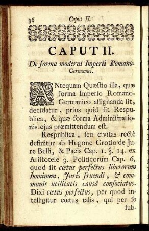 Caput II. De forma moderni Imperii Romano-Germanici.