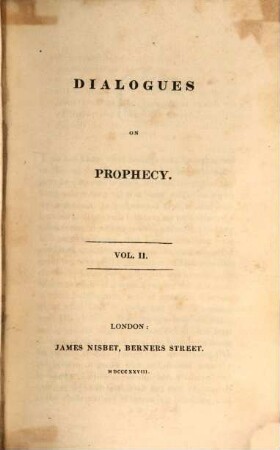 Dialogues on prophecy, 2