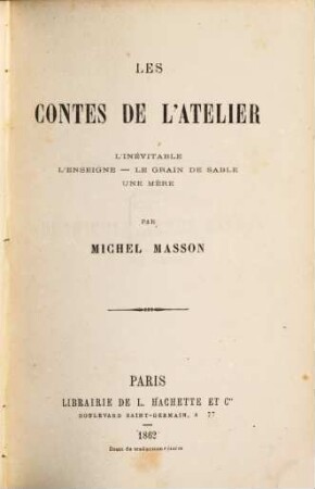 Les contes de l'atelier