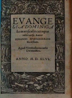 Evangelia dominicalia in versiculos extemporaliter versa