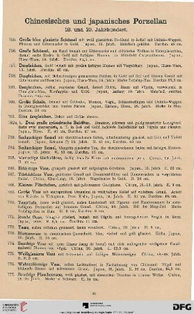 Chinesisches und japanisches Porzellan 18. und 19. Jahrhundert (Nr. 755-795)