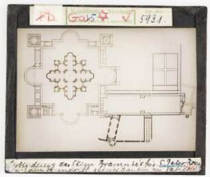 Rom, St. Peter: Grundriss-Entwurf von Bramante und tatsächliche Bauten