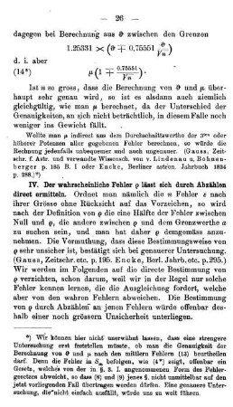 Directe Ermittlung des wahrscheinlichen Fehlers