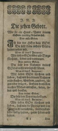 Die zehen Gebote