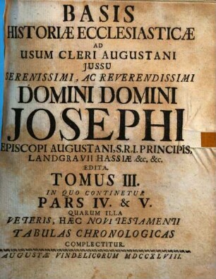 Antonii Sandini Basis historiae ecclesiasticae : ad usum cleri Augustani, 3