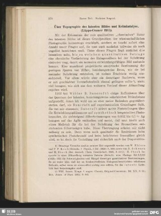 Über Topographie des latenten Bildes und Keimkatalyse