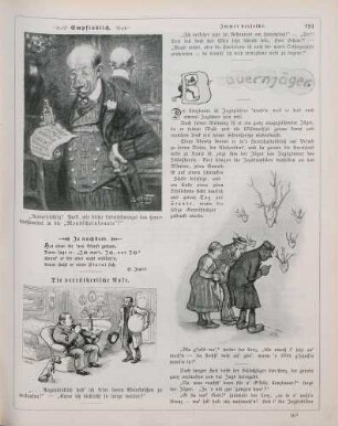 "Empfindlich" "Die verrätherische Nase" "Bauernjäger"