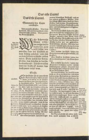 Das Erste Capitel. - Das Zehend Capitel.