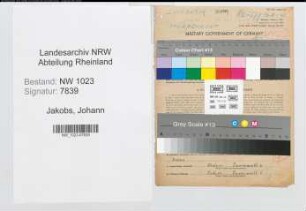 Entnazifizierung Johann Jakobs , geb. 27.01.1896 (Schuhmacher)