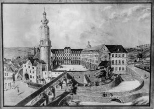 Weimar, Schloß vor dem Brand von 1774
