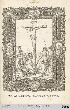 From an illuminated drawing of the crucifixion