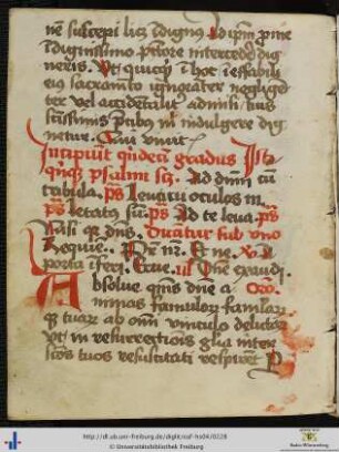 [112v - 113v] Anfänge der 15 Gradualpsalmen.