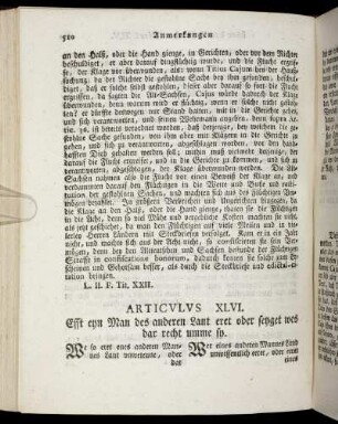 Articulus XLVI. - Articulus LX.