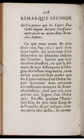 Remarque seconde
