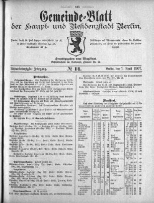 1907,14: No. 14, 7. April 1907