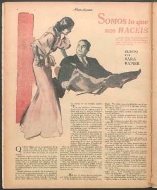 Somos lo que nos haceis : Cuento por Sara Papier