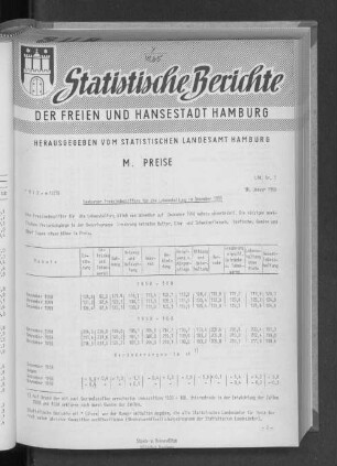 Hamburger Preisindexziffern für die Lebenshaltung im Dezember 1959 : Lfd. Nr. 1