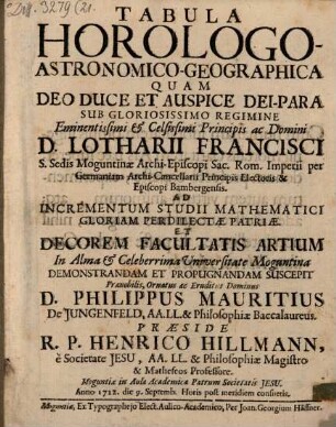 Tabula horologo-astronomico-geographica