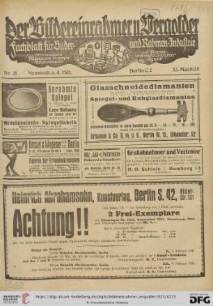 Nr. 21 (23. Mai 1925)