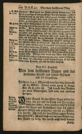 Das XLI. - L. Capitel