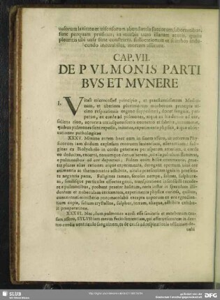 Cap. VII. De Pulmonis Partibus Et Munere