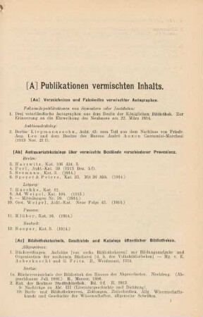 [A] Publikationen vermischten Inhalts