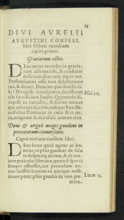 Divi Aurelii Augustini Confess. libri Octavi exordium capite primo.