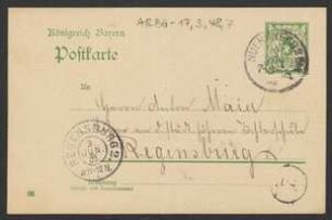 Brief von Otto Prechtelsbauer an Anton Mayer