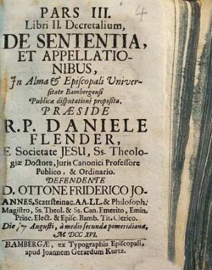Pars III. libri II. decretalium de sententia et appellationibus
