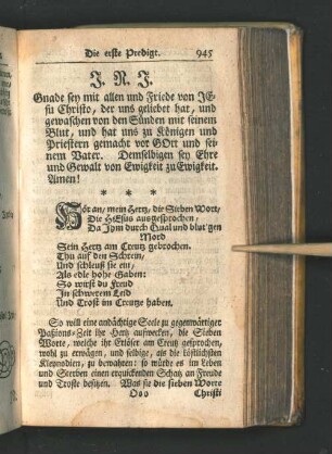 [Die Sieben Worte Christi am Creutz.]