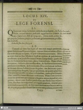 Locus XIV. De Lege Forensi