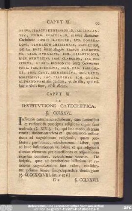 Caput XI. De Institutione Catechetica.