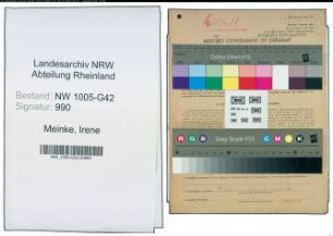 Entnazifizierung Irene Meinke , geb. 01.07.1912 ()