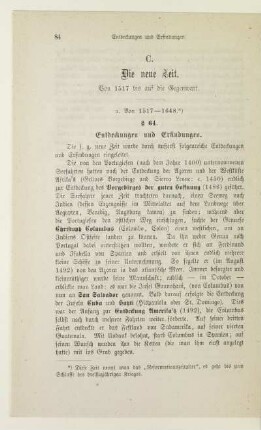 C. Die neue Zeit. Von 1517 bis auf die Gegenwart