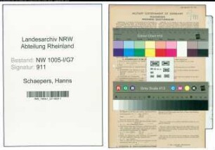 Entnazifizierung Hanns Schaepers , geb. 09.06.1899 (Architekt)