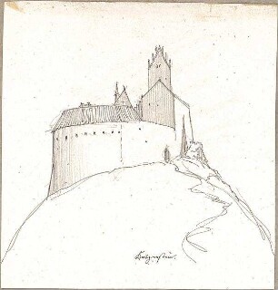 Hoffstadt, Friedrich; Kassette 1: Burgen (1021-1073) - Katzenstein (Perspektive)
