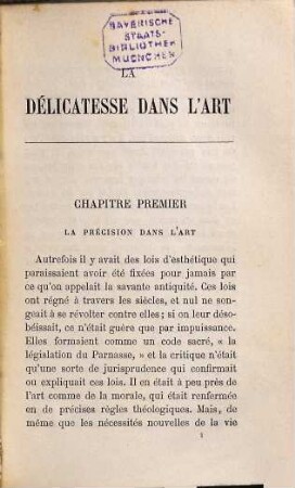La délicatesse dans l'art