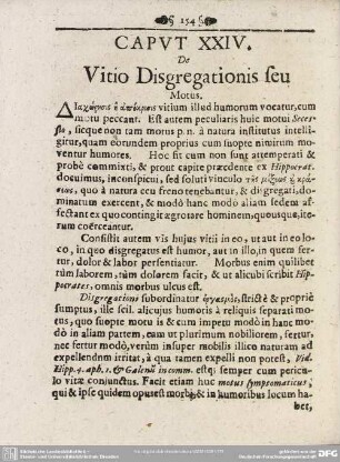Caput XXIV. De Vitio Disgregationis seu Motus