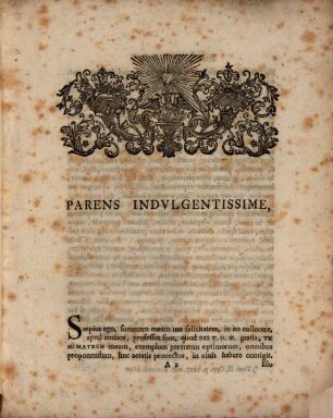 Viro magnifico summeque venerabili Christophoro Heinrico Andreae Gereto ... parenti optimo diem natalem LXVII ... gratulatur filius unicus ... M. Sam. Lutherus Geret : [Inest dissertatio de philosophia Cleombroti]