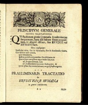 Principium Generale Totius Tractationis