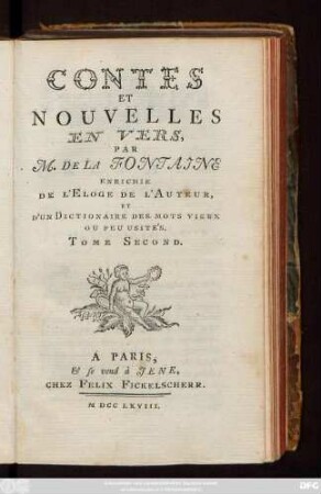 T. 2: Contes Et Nouvelles En Vers