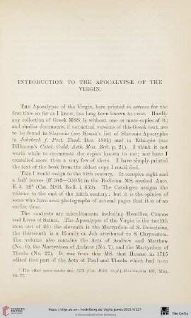 Introduction to the Apocalypse of the Virgin