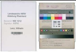 Entnazifizierung Wilhelm Lenz , geb. 19.12.1897 (Werkschutzmeister)