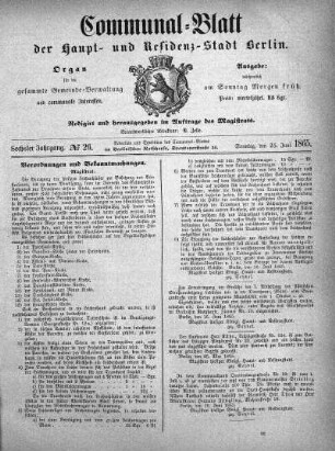 1865,26: No. 26, 25. Juni 1865