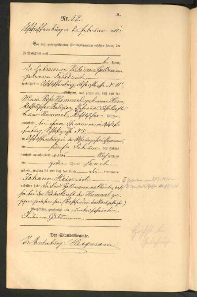 Standesamtsbuch der Stadt Aschaffenburg: Geburten 365/1900 - 184/1901