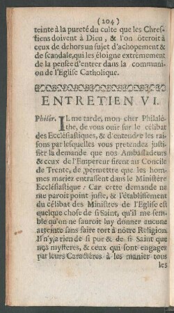 Entretien VI