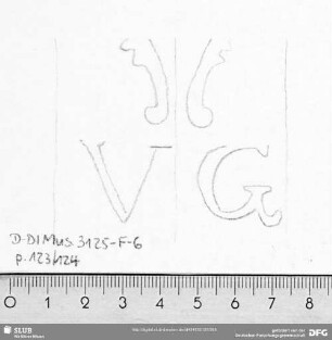 W-Dl-859 Kartusche (gekrönt) + Halbmond / "VG"