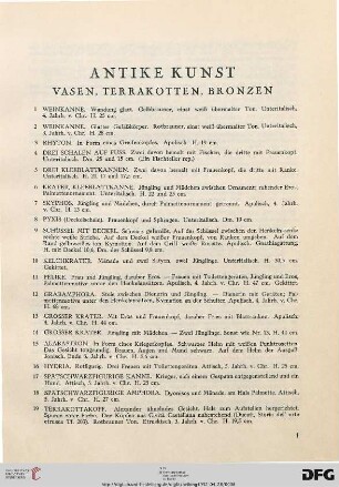 Antike Kunst (Nr. 1-116)