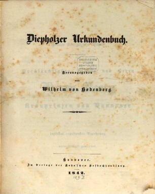 Diepholzer Urkundenbuch